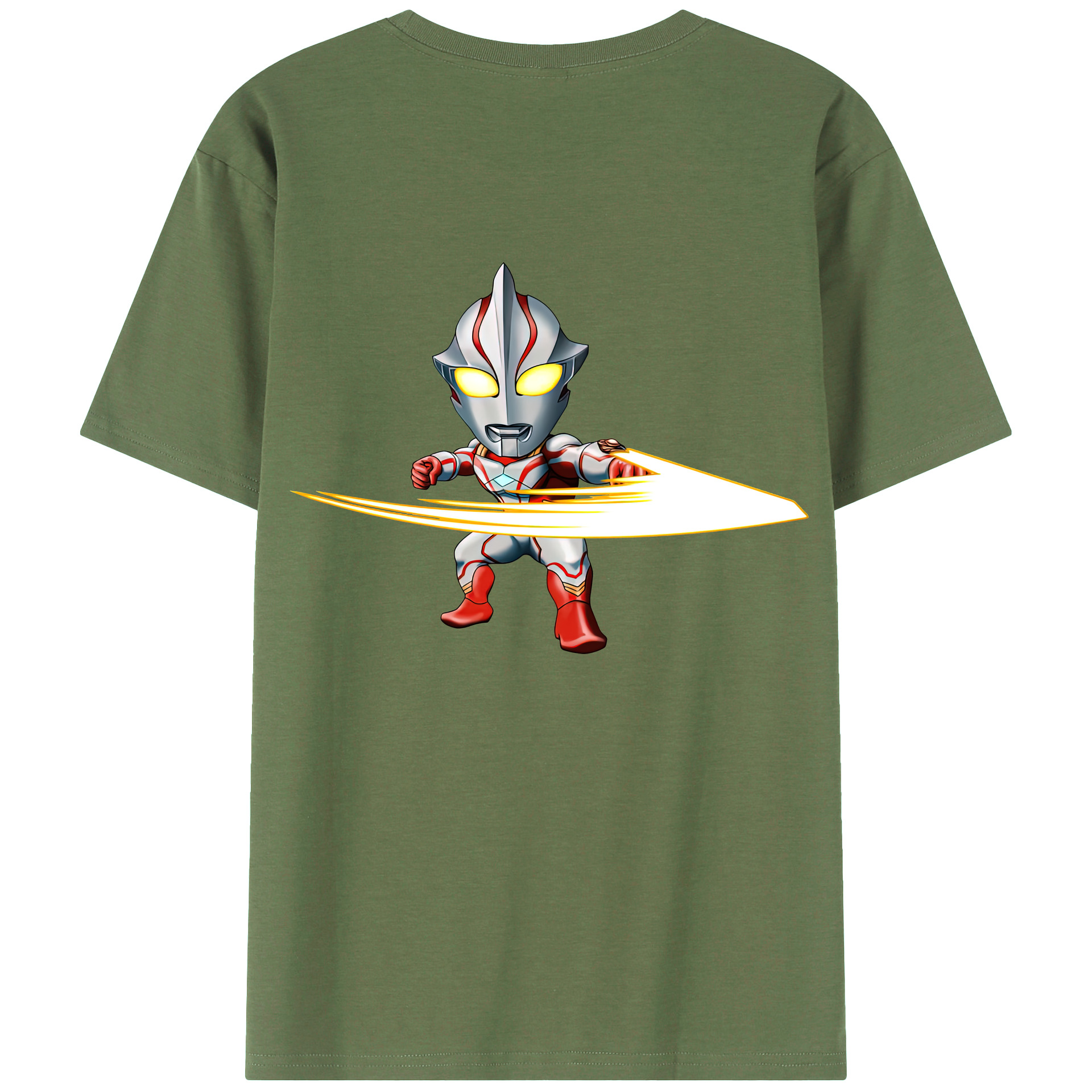 （画像用） ウルトラマン Ultraman 綿100％ メンズ半袖Tシャツ（バックプリント） 通気性